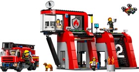 LEGO® City 60414 - Tűzoltóállomás és tűzoltóautó