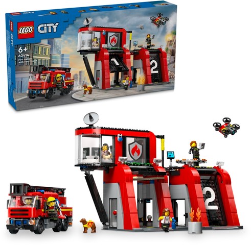 LEGO® City 60414 - Tűzoltóállomás és tűzoltóautó