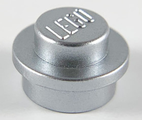 Fémes Ezüst 1x1 Lapos Kerek Elem