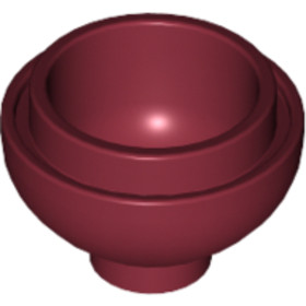 Sötétpiros 2x2 Félgömb Alsórész