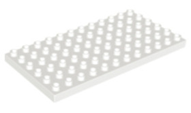 Fehér DUPLO 6x12 elem