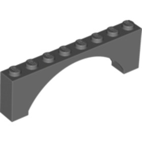 Sötét kékesszürke  1x8x2 Boltív Elem