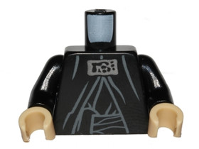Fekete Minifigura Felsőtest - Palpatine Császár Felsőteste (Star Wars)