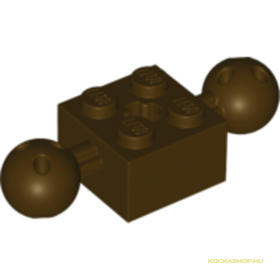 Sötétbarna 2x2 Módosított elem dupla gömbcsatlakozóval
