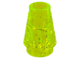 Csillám áttetsző neonzöld 1X1 kúp