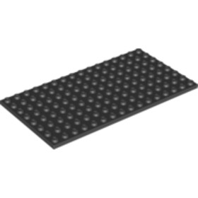 Fekete 8X16 Lapos Elem