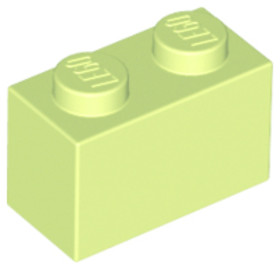 Sárgás zöld 1X1X2 Rövid Elem