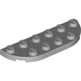 Világos Kékesszürke 2x6 Lapos Íves Elem