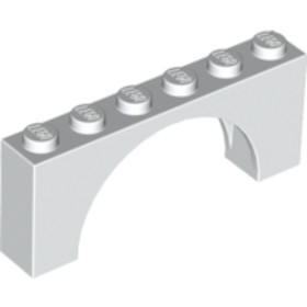 Fehér 1X6X2 Híd Elem