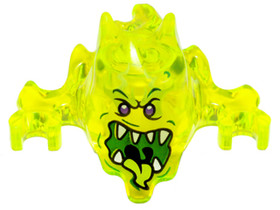 Átlátszó Neonzöld Ninjago Szellem - Minifigura Fejfedő