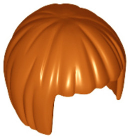 Minifigura haj, sötét narancssárga, rövid