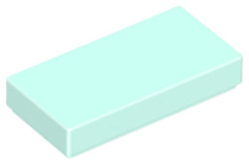 Halvány aqua 1 x 2 csempe elem