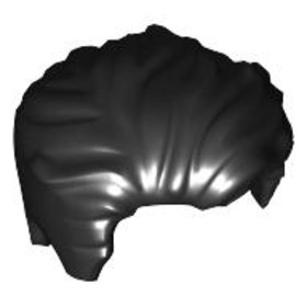 Fekete Minifigura Haj - Balra Fésült