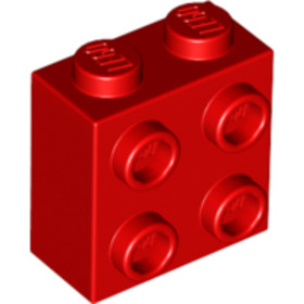 Piros 1x2x2 Kocka Oldalán 4 Csatlakozóval