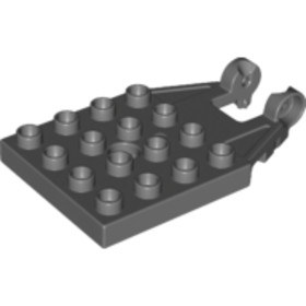Sötét kékesszürke Duplo 4x4 Lap, Tartóval