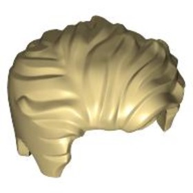 Bézs Minifigura Haj - Balra Fésült