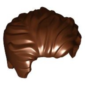 Vörösesbarna Minifigura Haj - Balra Fésült