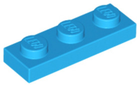 Sötét azúr 1x3 lap elem