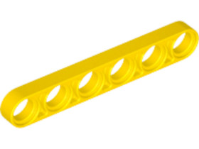 Sárga Technic 1x6 vékony elem