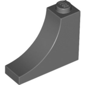Sötét kékesszürke 1x3x2 Íves Elem