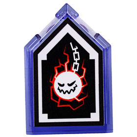 Átlátszó Lila 2x3 Módosított Csempe - Nexo Knights Bontógolyó Mintával