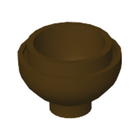 Sötétbarna 2x2 Félgömb alsórész
