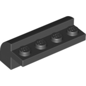 Fekete 2 x 4 x 1 1/3 Ívelt Elem