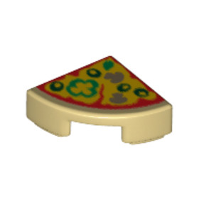 Bézs 1x1 negyedkör Csempe Pizzaszelet Festéssel