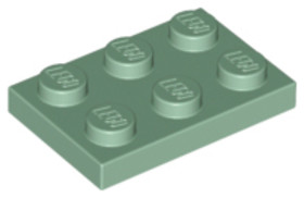 Homok zöld 2X3 Lapos Elem