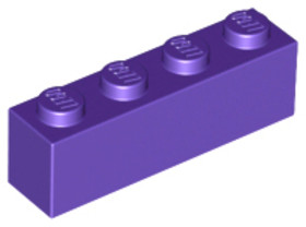 Sötét lila 1X1X4 Elem