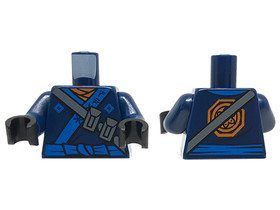 Sötétkék Minifigura Felsőtest - Ninjago Köntös