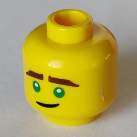 Sárga Minifigura Fej - Ninjago Lloyd Feje