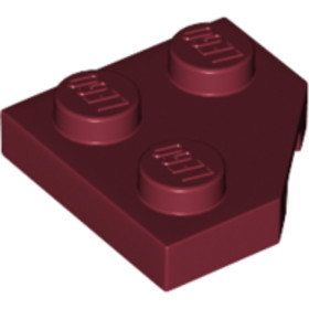 Sötétpiros 2x2 Sarokelem