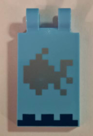 2 x 3 kétkapcsos Minecraft hal és tenger zászló