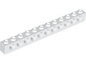 Fehér 1X12 Technic Elem Oldalán 11 Lyukkal