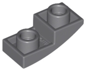 Sötét Kékesszürke 1X2X2/3 Inverz Íves Elem