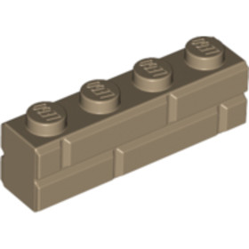 Sötét cserszínű 1x4 kőműves elem