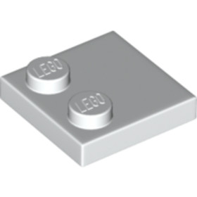 Fehér 2x2 Lapos Elem 2 Gombbal