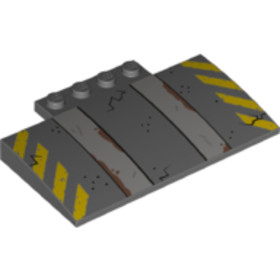 Sötét Kékesszürke 4x8x6.4 Festett Rámpa