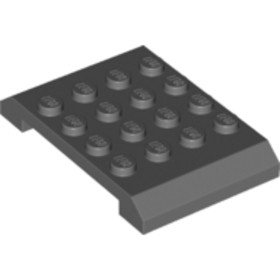 Sötétszürke Ék szélű lapos elem 4x6x2/3 wedge