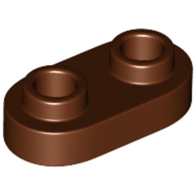 Vöröses barna 1x2 Módosított Lapos Elem