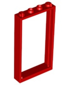 Piros 1X4X6 Ablakkeret