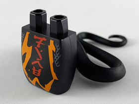 Fekete Ninjago testalsó farokkal, vörös tűz mintával