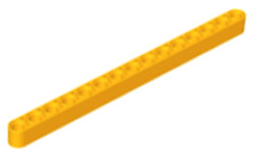 Fényes narancssárga 1x15 Technic emelőkar