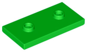 Fényes zöld 2x4 módosított csempe