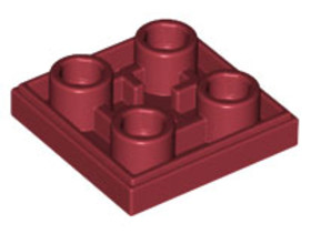 Sötét piros 2X2 Invert Csempe