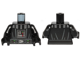 Darth Vader minifigura torzó, fekete kezekkel, használt
