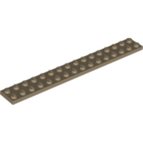 Sötét bézs 2X16 Lapos Elem