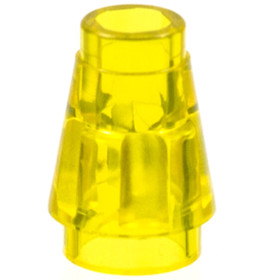 Átlátszó sárga 1X1 Kúp Elem