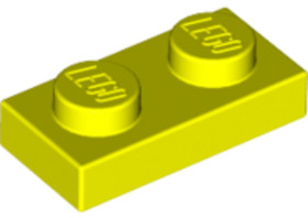 Neon sárga 1X2 Lapos Elem